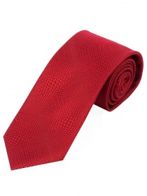Cravate longue pour hommes, rouge, décor structuré
