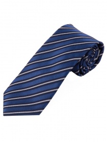 Cravate longue pour hommes rayée bleu outremer