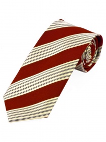 Cravate d'affaires longue à rayures rouges et
