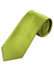 Longue cravate en satin soie unie vert clair