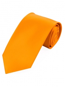 Überlange Satin-Krawatte Seide einfarbig goldgelb
