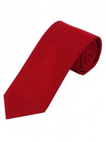 Überlange Satin-Krawatte Seide einfarbig rot