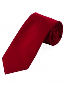 Überlange Satin-Krawatte Seide unifarben sherryrot