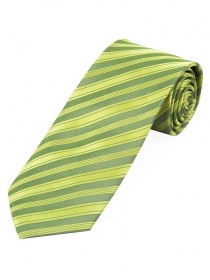 Cravate longue à rayures vert clair vert bouteille