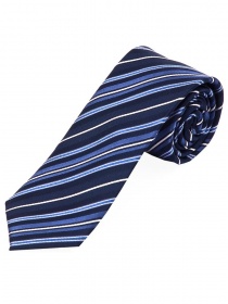 Cravate longue design rayé top mode bleu ciel bleu