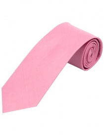 Cravate longue en satin soie monochrome rose pour