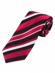 Cravate XXL design moderne à rayures rouge blanc