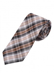 KLange aro-cravate à motifs gris argenté brun
