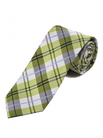 Cravate business à carreaux extra-longue vert