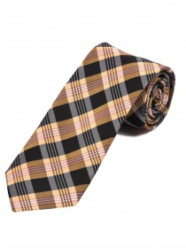 Cravate homme extra-longue design glencheck noir