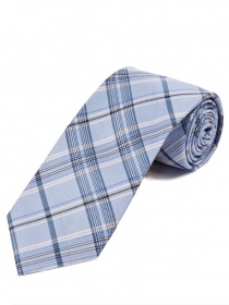 Cravate business à carreaux extra-longue bleu