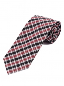 Cravate extra-longue à carreaux noirs, blancs et
