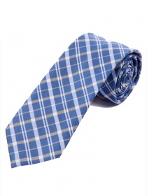 Cravate extra-longue à carreaux élégants bleu
