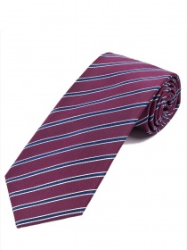 Cravate parfaite XXL à rayures rouge vin bleu nuit