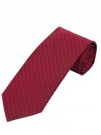 Cravate extra-longue rouge, dessin structuré