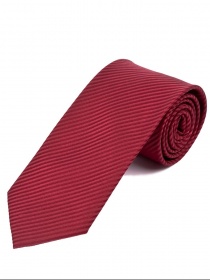 Cravate d'affaires longue monochrome rouge
