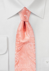 Cravate enfant motif paisley rose