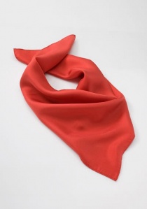 Foulard rouge-orange en soie