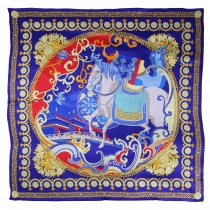 Foulard en soie motif cheval royal