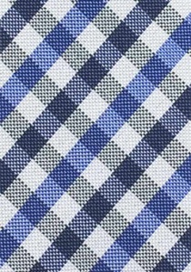 Cravate motif vichy bleu royal bleu foncé