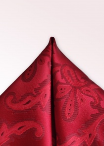 Chiffon décoratif motif paisley rouge