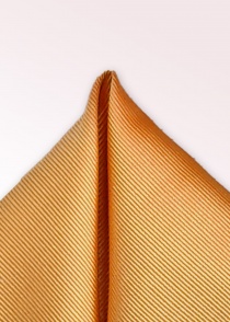 Pochette unie à fines côtes cuivre-orange