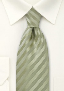 Cravate homme microfibre rayée vert noble