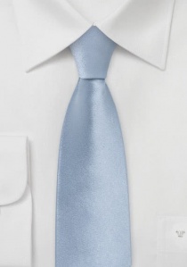 Cravate étroite unie bleu acier