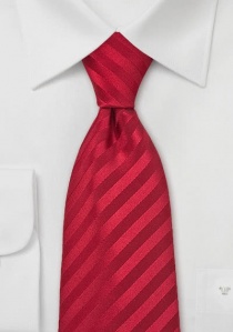 Cravate rayure rouge vif