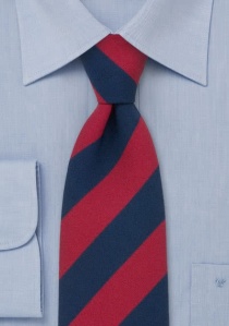 Cravate club Atkinson bleu et rouge