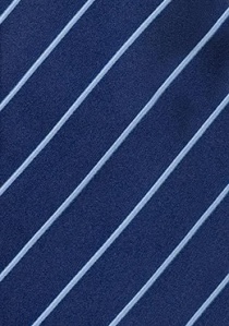 Cravate bleu foncé rayures bleu clair