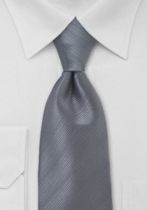 Cravate grise rayures monocolores