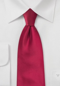 Cravate clip rouge unie