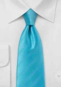 Cravate turquoise rayures monocolores