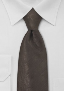 Cravate moka unie à rayures