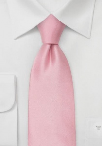 Cravate unie rose dragée
