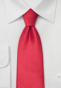 Cravate clip unie rouge fraise