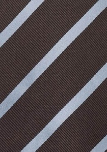 Cravate lignes bleu marron