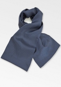 Cravate lavallière bleu foncé petits carreaux