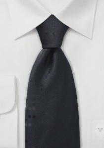Cravate unie noire structurée