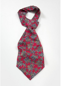 Schal-Ascot mittelrot Paisley