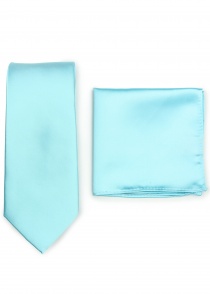 Cravate et pochette en set - menthe