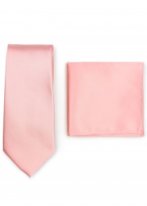 Cravate et foulard décoratif en set - rose