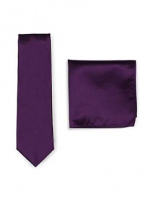 Set cravate cravate violette structurée