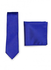 Set cravate et foulard cavalier bleu royal