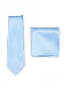 Set cravate d'affaires et foulard cavalier bleu