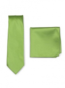 Set cravate d'affaires pochette vert noble