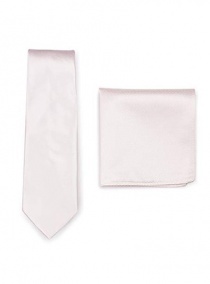 Set cravate d'affaires pochette rose pâle