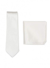 Set cravate pochette ivoire structure