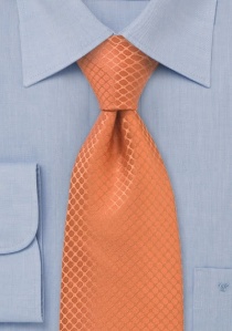 Cravate cuivre quadrillage